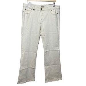 Michael Michael Kors Straight Leg Womens Jeans Size 14 Beige Cream Preppy Spring